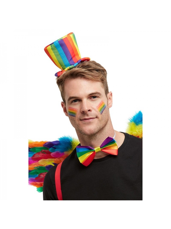 Mini Chapeau - serre tête multicolore Gay Pride