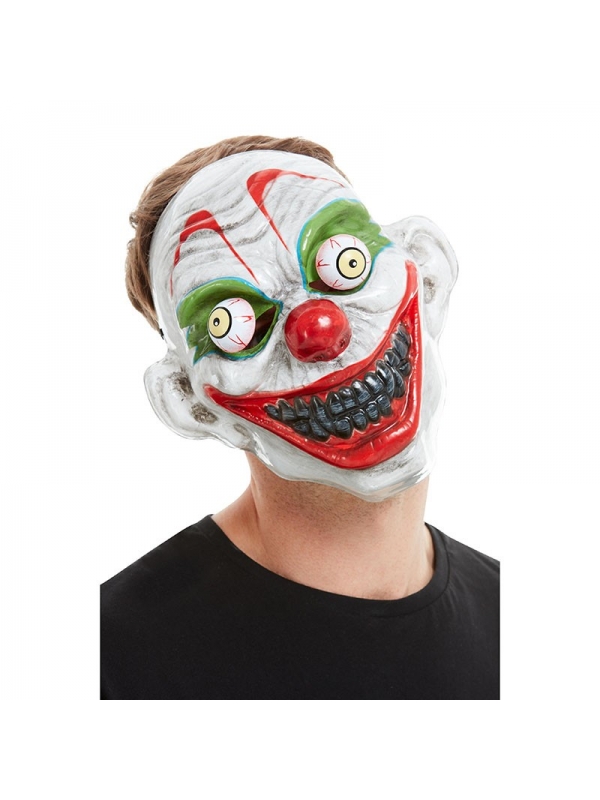 Masque de clown en PVC avec des yeux qui bougent