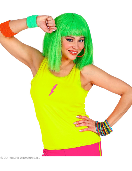 Débardeur femme jaune fluo