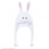 Bonnet lapin blanc