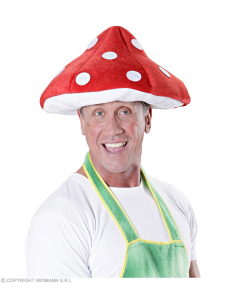 Chapeau Champignon rouge à pois blancs 2