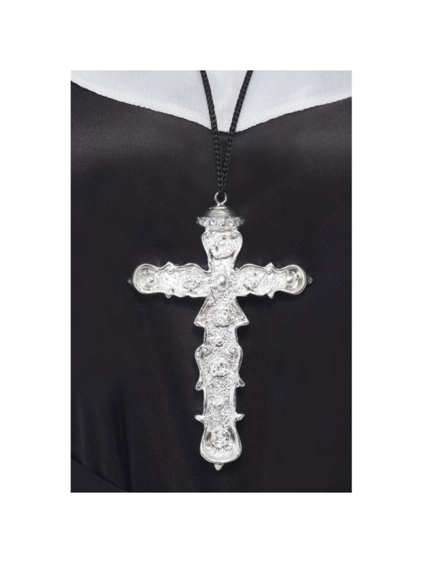 Pendentif croix avec cordon noir | Accessoires