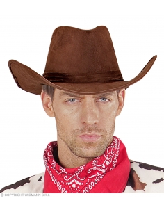 Chapeau Cowboy, Marron, Simili cuir