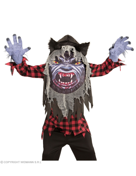 Déguisement Loup-Garou enfant (tunique, masque à capuche surdimensionné)