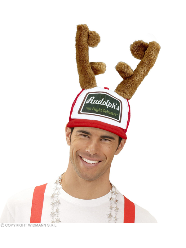 Casquette avec cornes de Rodolphe le Renne du Père Noël