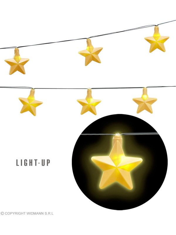 Guirlande Etoiles Lumineuses de 2,5 m - 10 lampes - à batterie