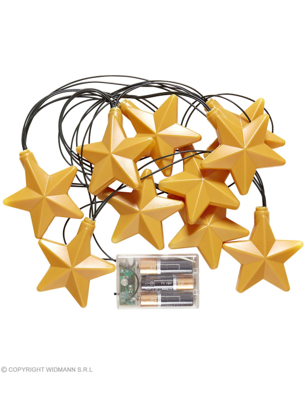 Guirlande Etoiles Lumineuses de 2,5 m - 10 lampes - à batterie