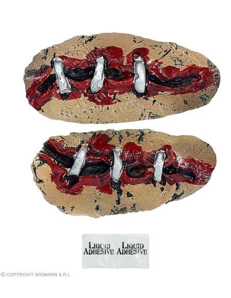 Lot de deux Prothèses en Latex FX - Cicatrices avec agrafes