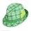 Chapeau tartan Saint-Patrick avec trèfle vert - adulte
