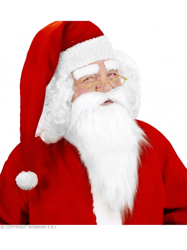 Barbe Père Noël avec moustache et sourcils