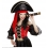 Chapeau Pirate adulte mixte (en velours noir et bandeau rouge)