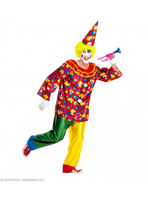 Déguisement Clown (Manteau avec col, pantalon et chapeau)