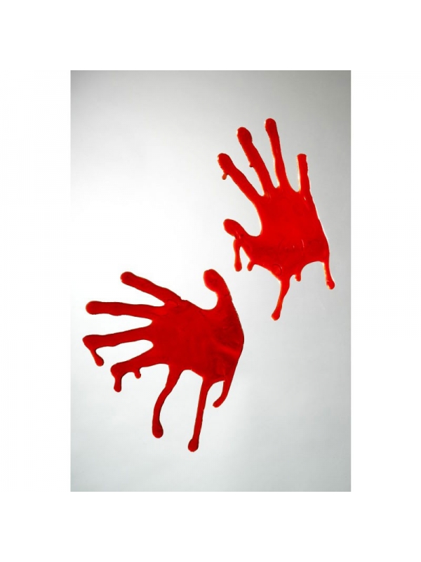 Décor vitre mains en sang | Décorations