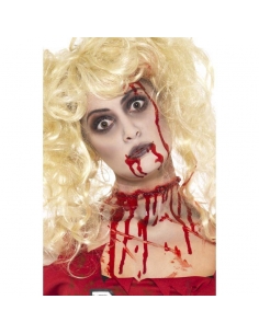 Set maquillage zombie sanglant (maquillage, faux sang, éponge)
