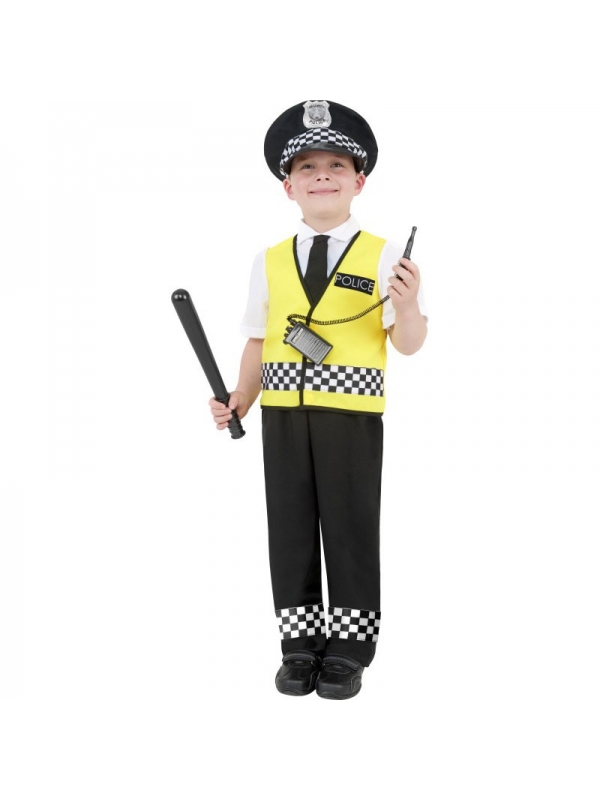 Déguisement enfant policier (haut, pantalon, casquette et ensemble radio)