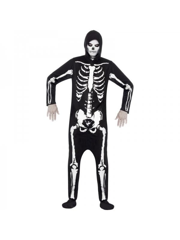 Déguisement Squelette Adulte (combinaison avec cagoule)