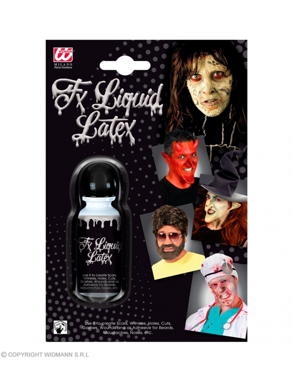 Latex Liquide Blanc en Bouteille - L'Essentiel d'Halloween pour un Maquillage Terrifiant