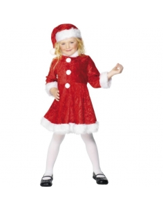 Déguisement petite miss Noël velours (robe et bonnet)