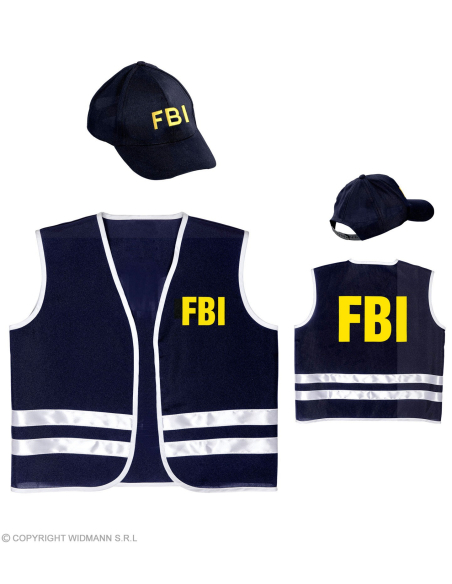 Set Agent du FBI  Enfant (gilet, casquette)