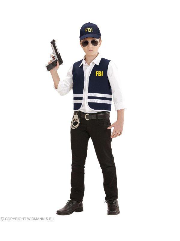 Set Agent du FBI  Enfant (gilet, casquette)