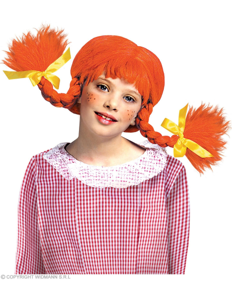 Perruque Fifi rousse avec tresses pliables (fille)