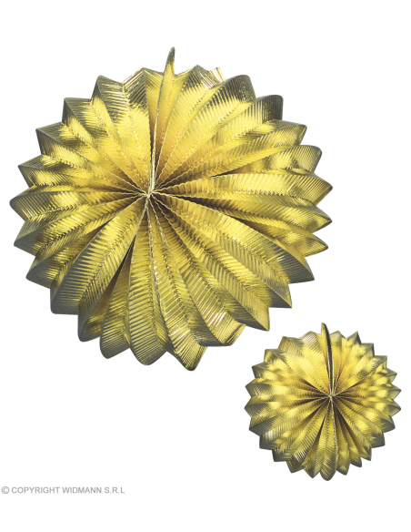 Lot de 2 rosaces or 25 cm – Décoration de fête en papier métallisé