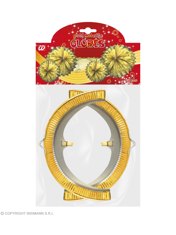 Lot de 2 rosaces or 25 cm – Décoration de fête en papier métallisé