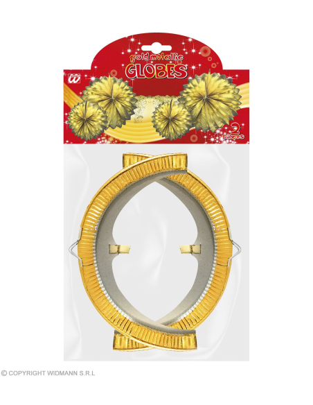 Lot de 2 rosaces or 25 cm – Décoration de fête en papier métallisé