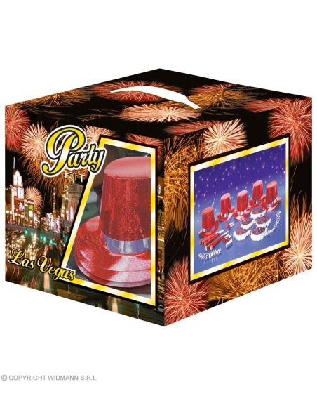 Kit de fête rouge holographique pour 10 personnes
