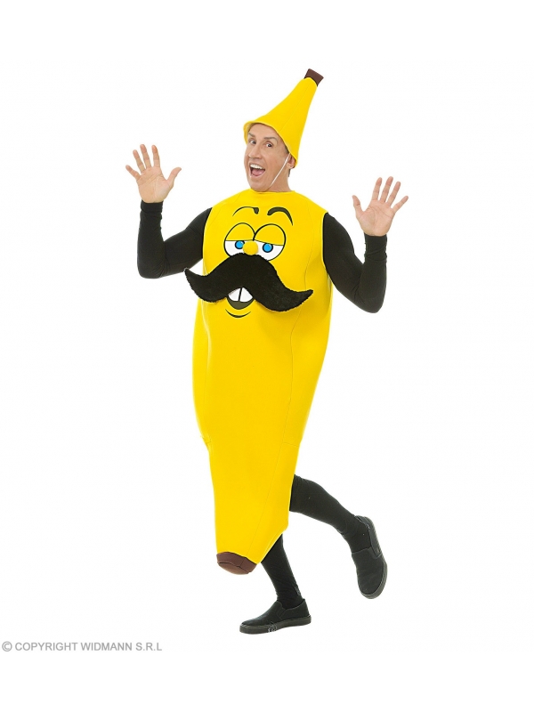 Déguisement Monsieur Banane adulte avec moustache & chapeau