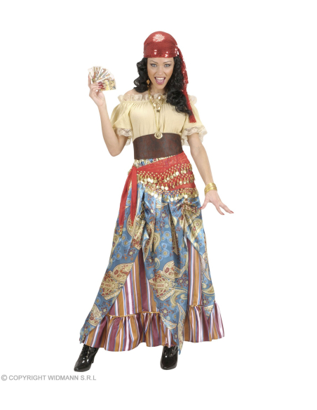Ceinture/Foulard pour danse orientale rouges avec pièces or)