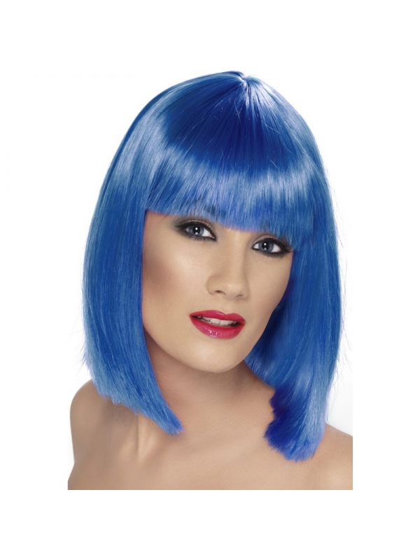 Perruque glamour courte bleue | Accessoires