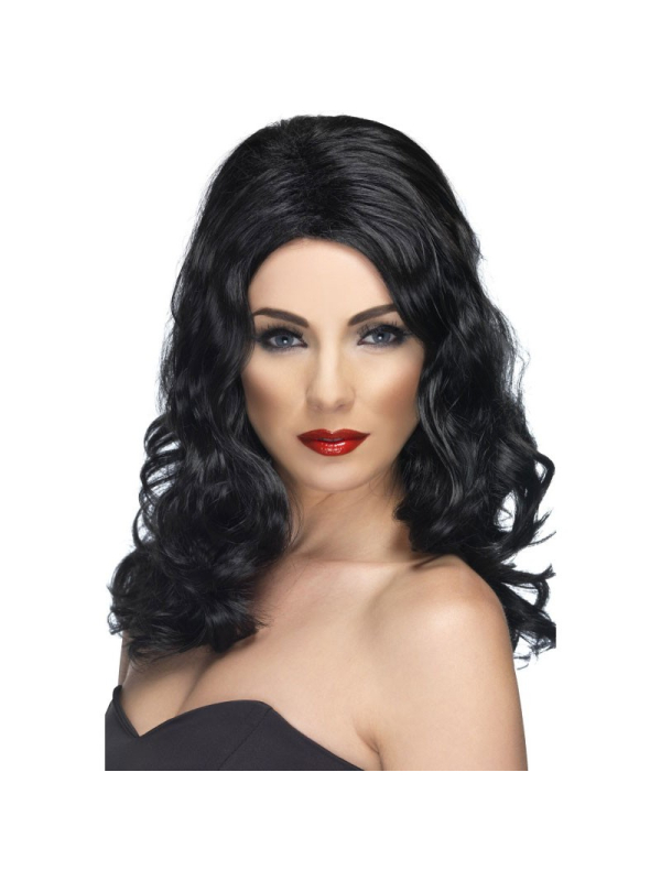 Perruque glamour longue noire | Accessoires