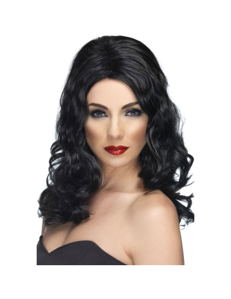 Perruque glamour longue noire | Accessoires